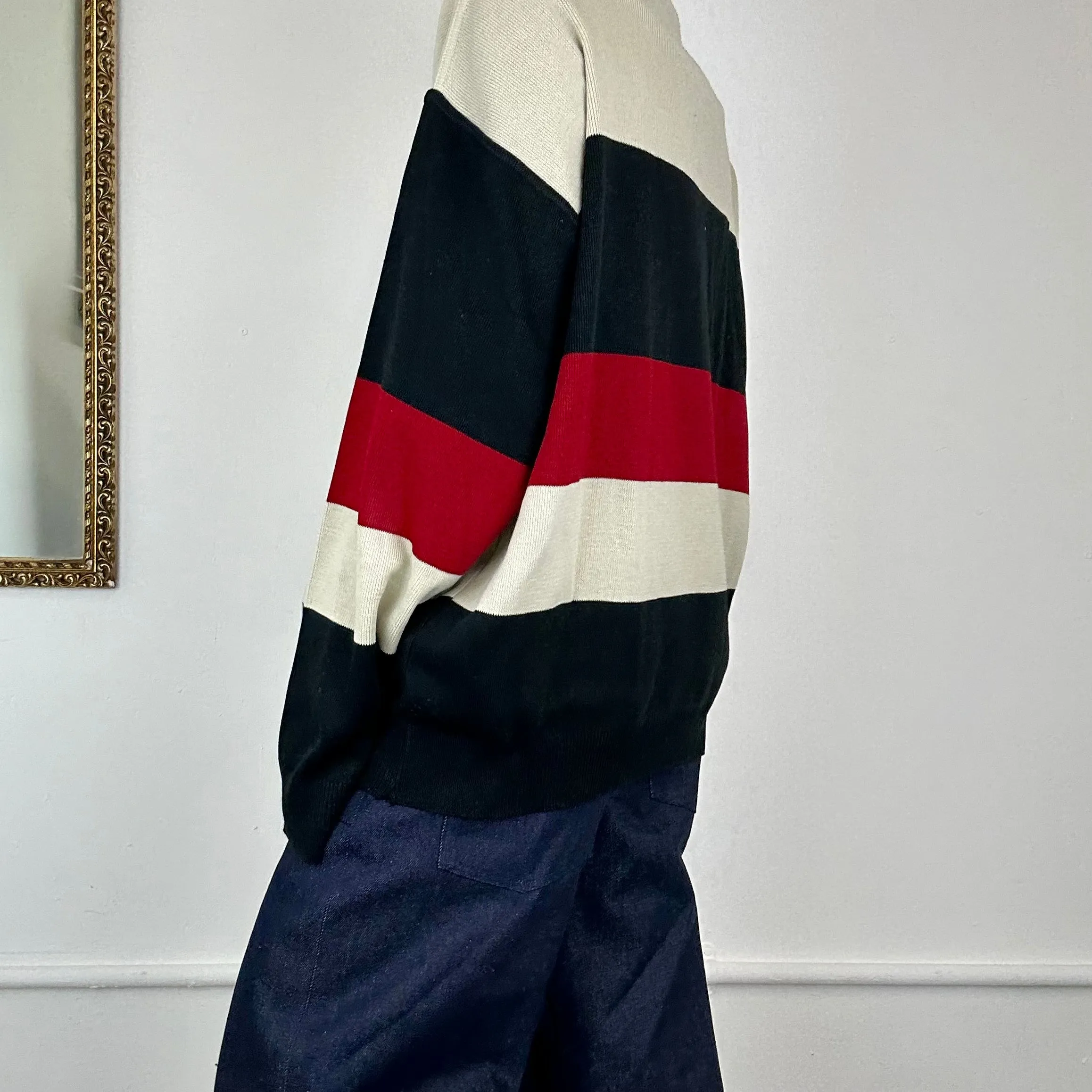 90's armani 1/4 zip knit jumper