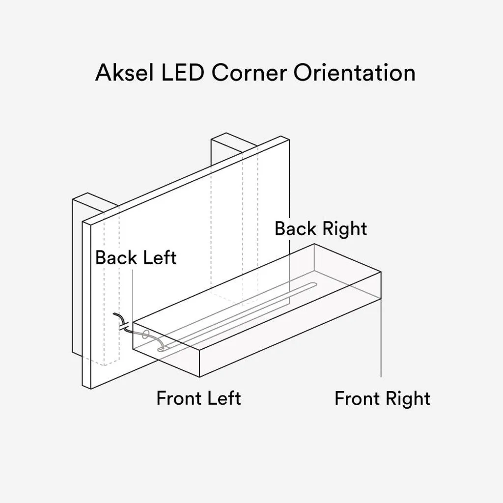 Aksel LED Nutmeg Floating Shelf