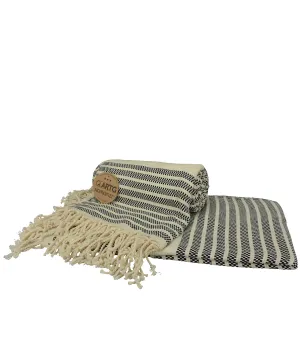 Black/Cream - ARTG® Hamamzz® peshtemal towel