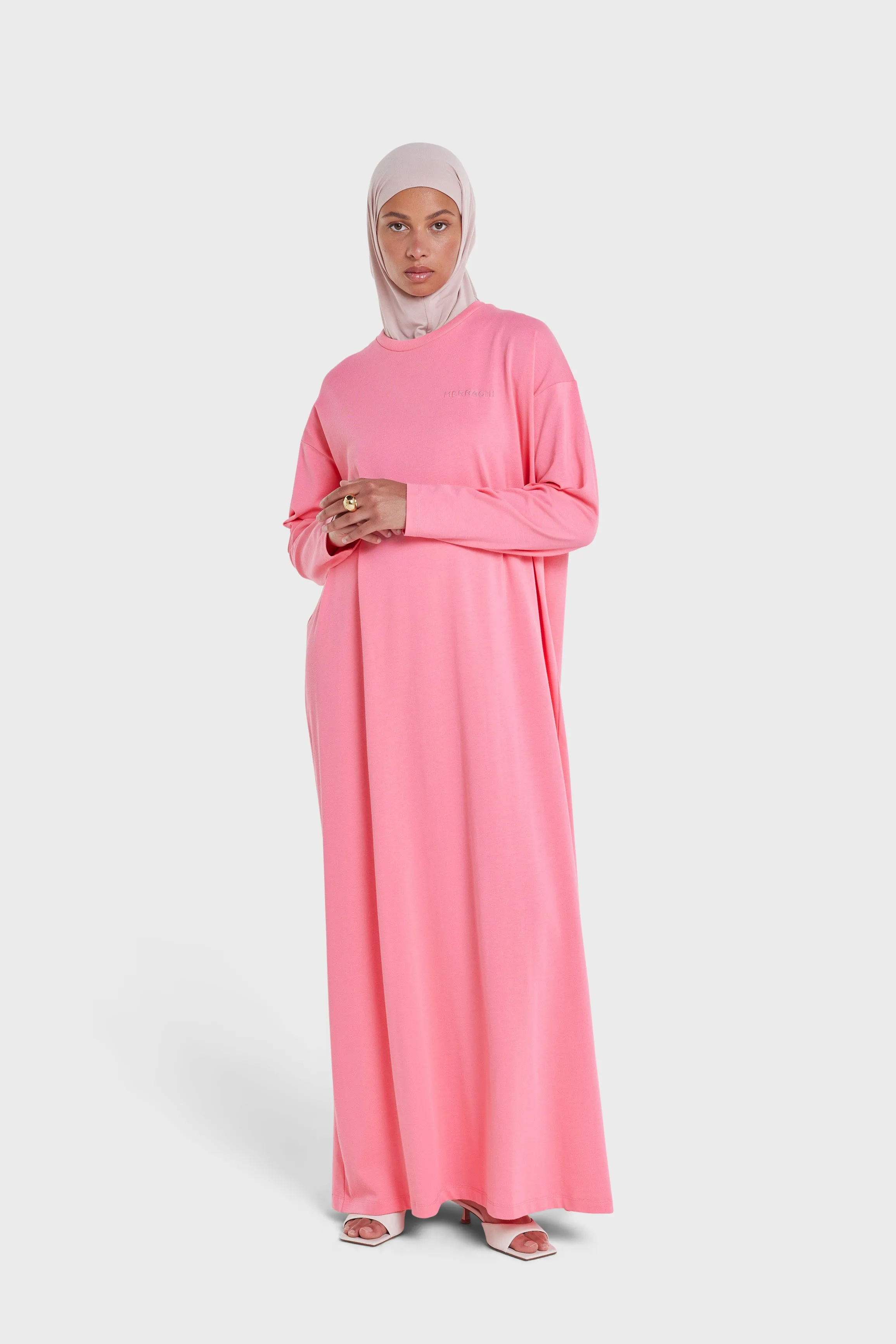 Cotton Tee Dress | Rose