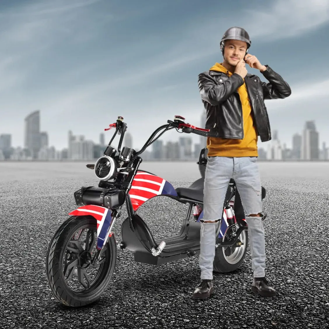 CRONY X1 60V20A/4000W High-end Big Harley Motorcycle EBIKE
