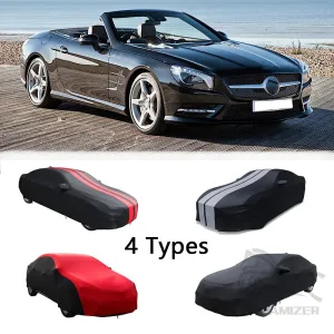 Indoor Outdoor Cover Satin Dust Proof Sunshade Protection Mercedes SL-Class R230 R231 & Porsche Nissan GTR Chevrolet Camaro طربال غطاء حماية للسيارات الرياضية مرسيدس بورش نيسان جي تي