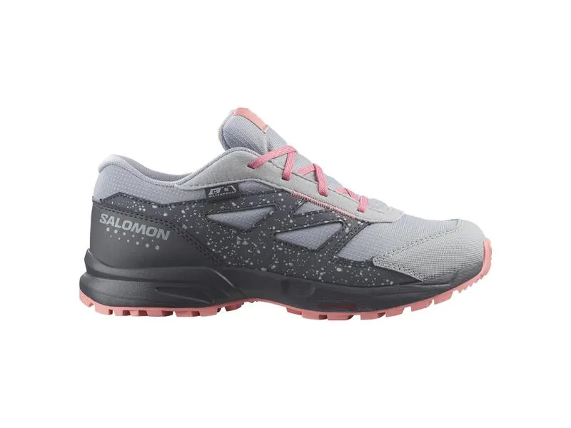 Kids' Outway ClimaSalomon Waterproof Shoe - Quarry/Ebony/Peach Amber