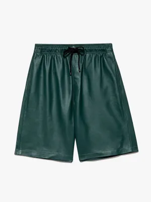Leather Short -- Dark Green