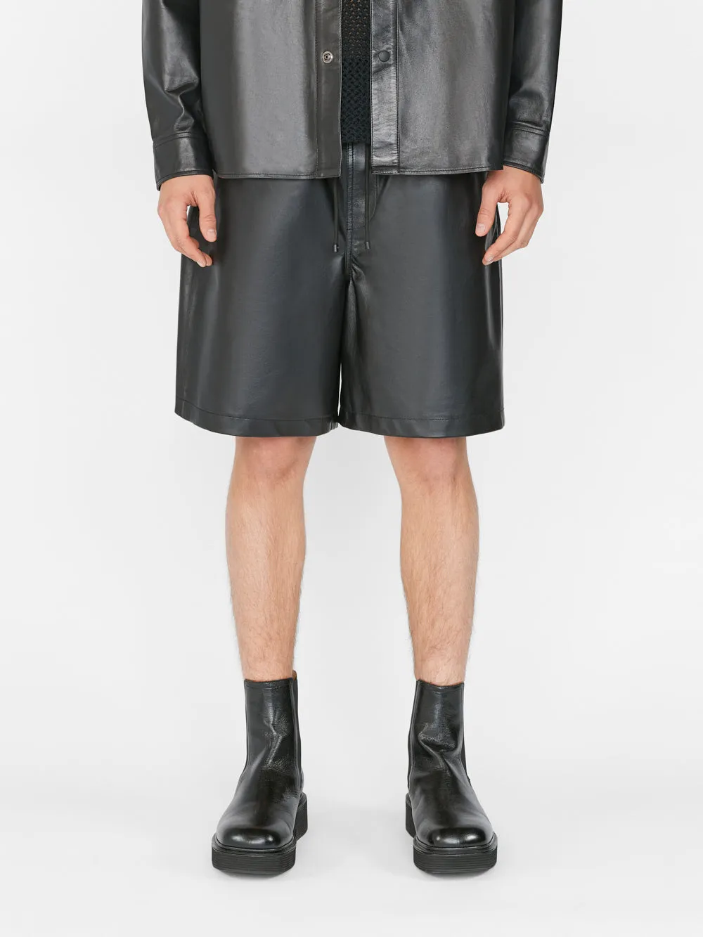 Leather Short -- Noir