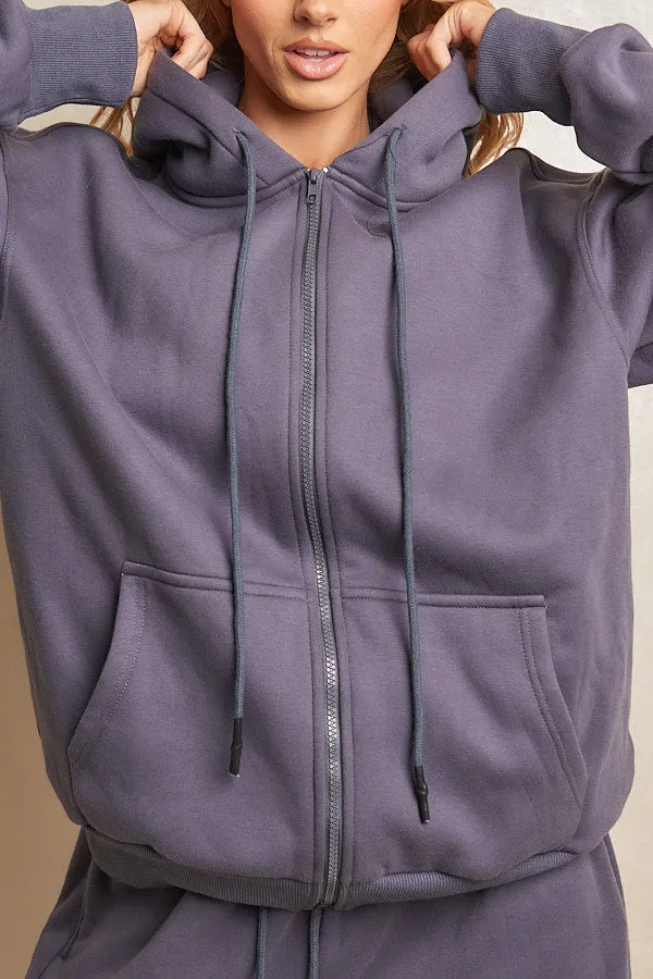 Life on Mars Zip Jacket - Charcoal