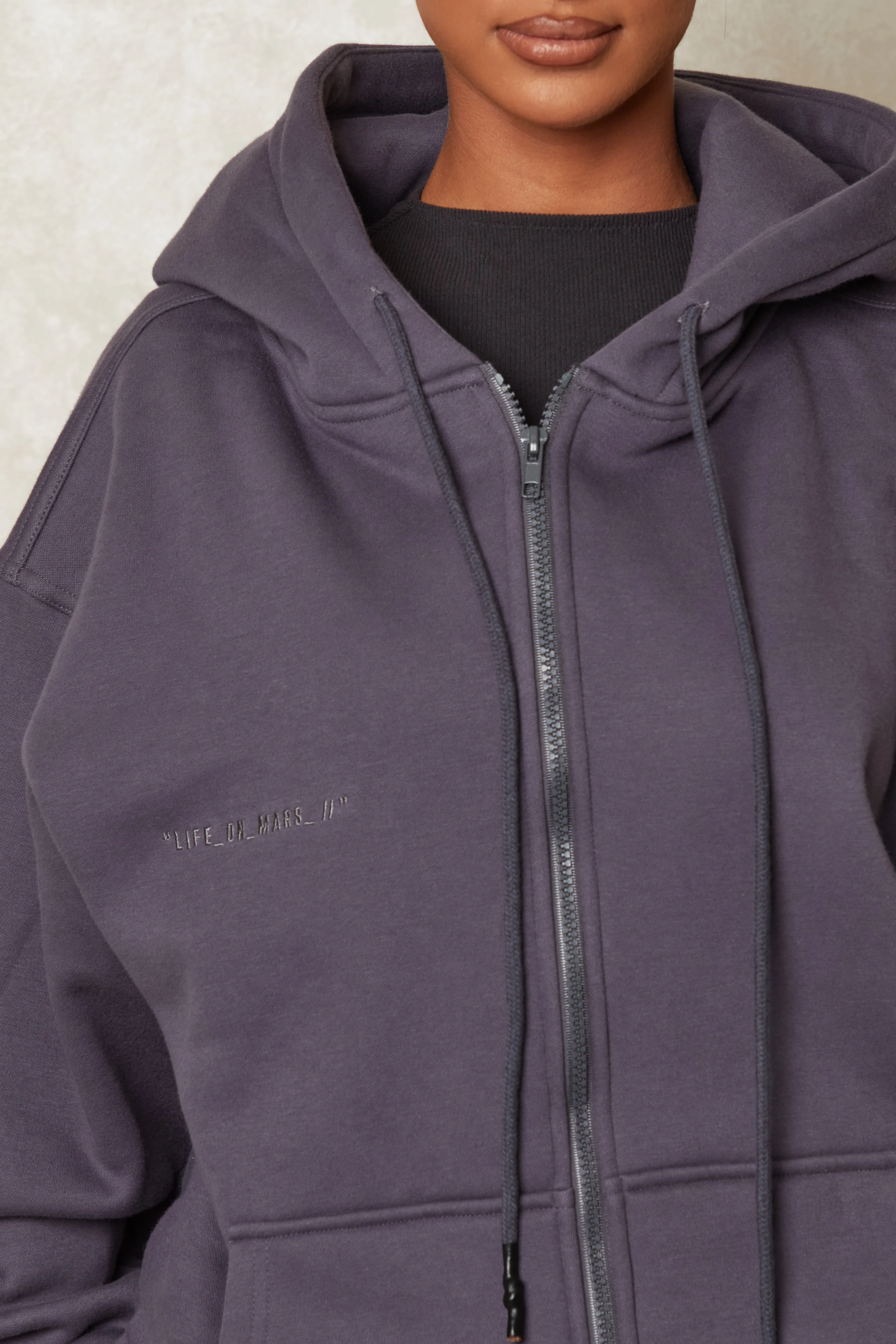 Life on Mars Zip Jacket - Charcoal