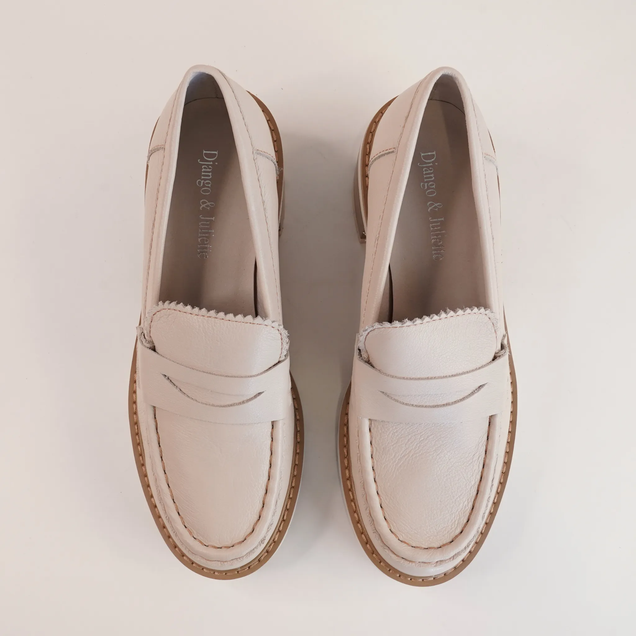 Merrel Vanilla Leather Heeled Loafers