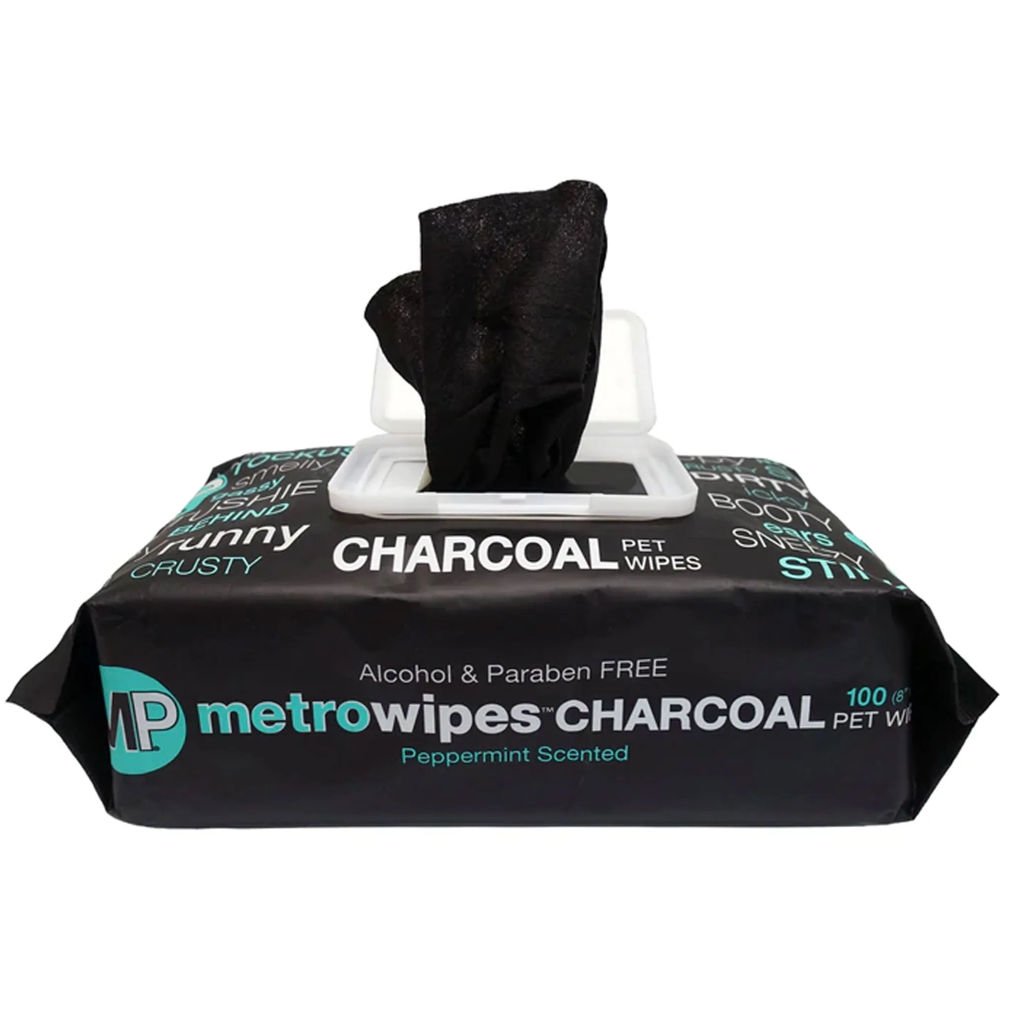 Metro Paws Charcoal Peppermint Grooming Wipes