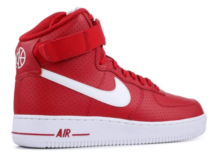 Nike AIR FORCE 1 HIGH 'GYM RED PERFORATED' sneakers, red