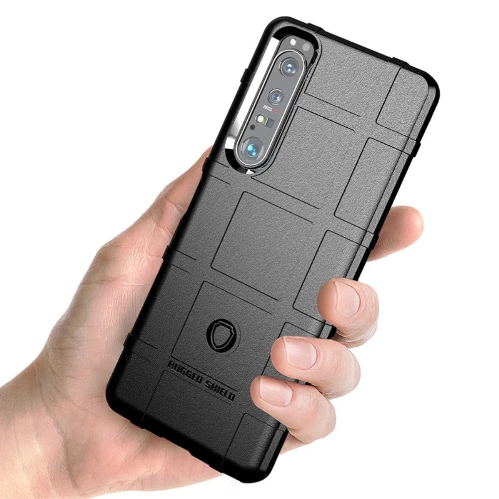 Sony Xperia 1 III Outdoor Rubber Protective Cover Anti-Shock - Black