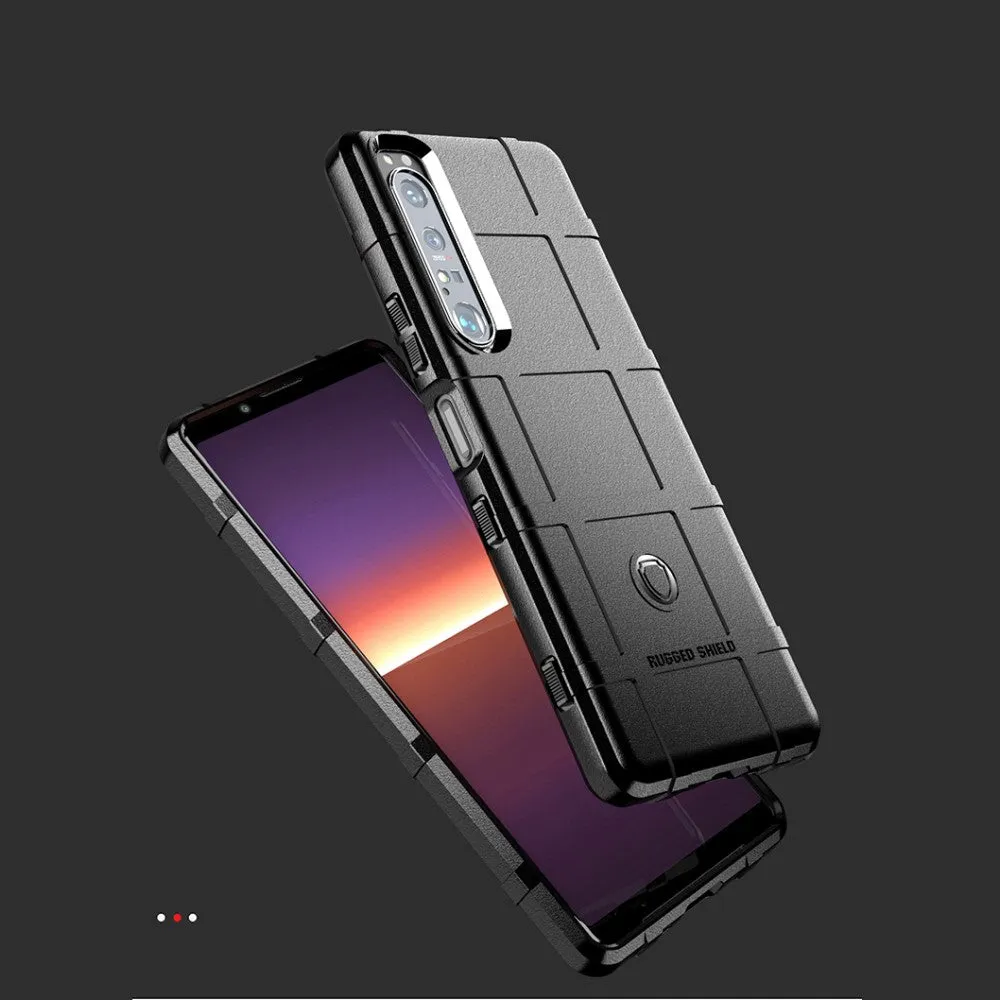 Sony Xperia 1 III Outdoor Rubber Protective Cover Anti-Shock - Black