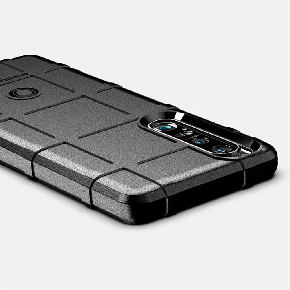 Sony Xperia 1 III Outdoor Rubber Protective Cover Anti-Shock - Black