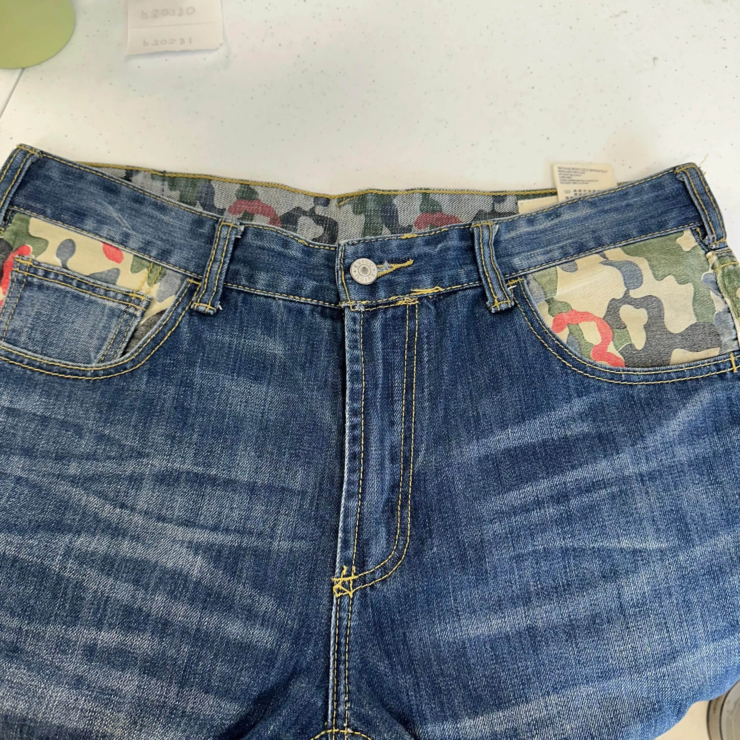 vintage evisu genes straight leg jeans