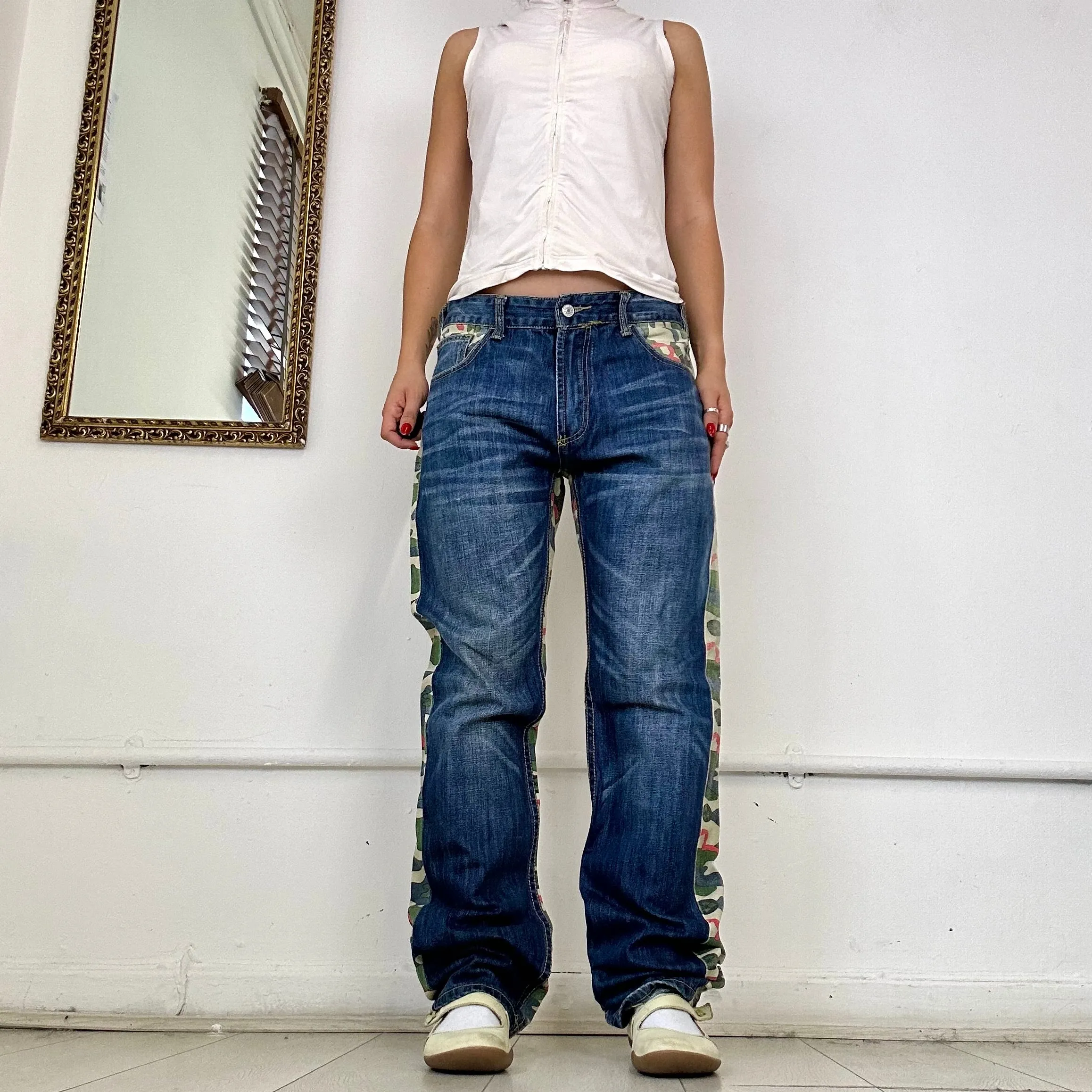 vintage evisu genes straight leg jeans