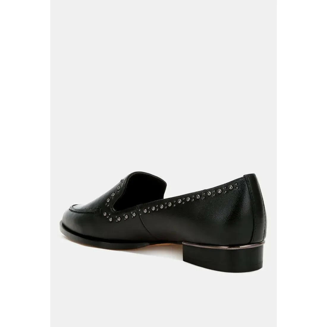 Wolferton Delicate Stud Detail Leather Loafers