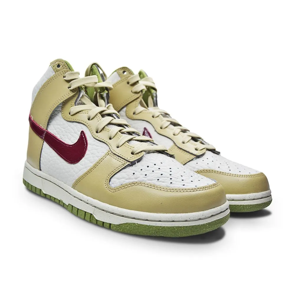 Womens Nike Dunk High - DX8956 001 - Light Bone Dark Beetroot