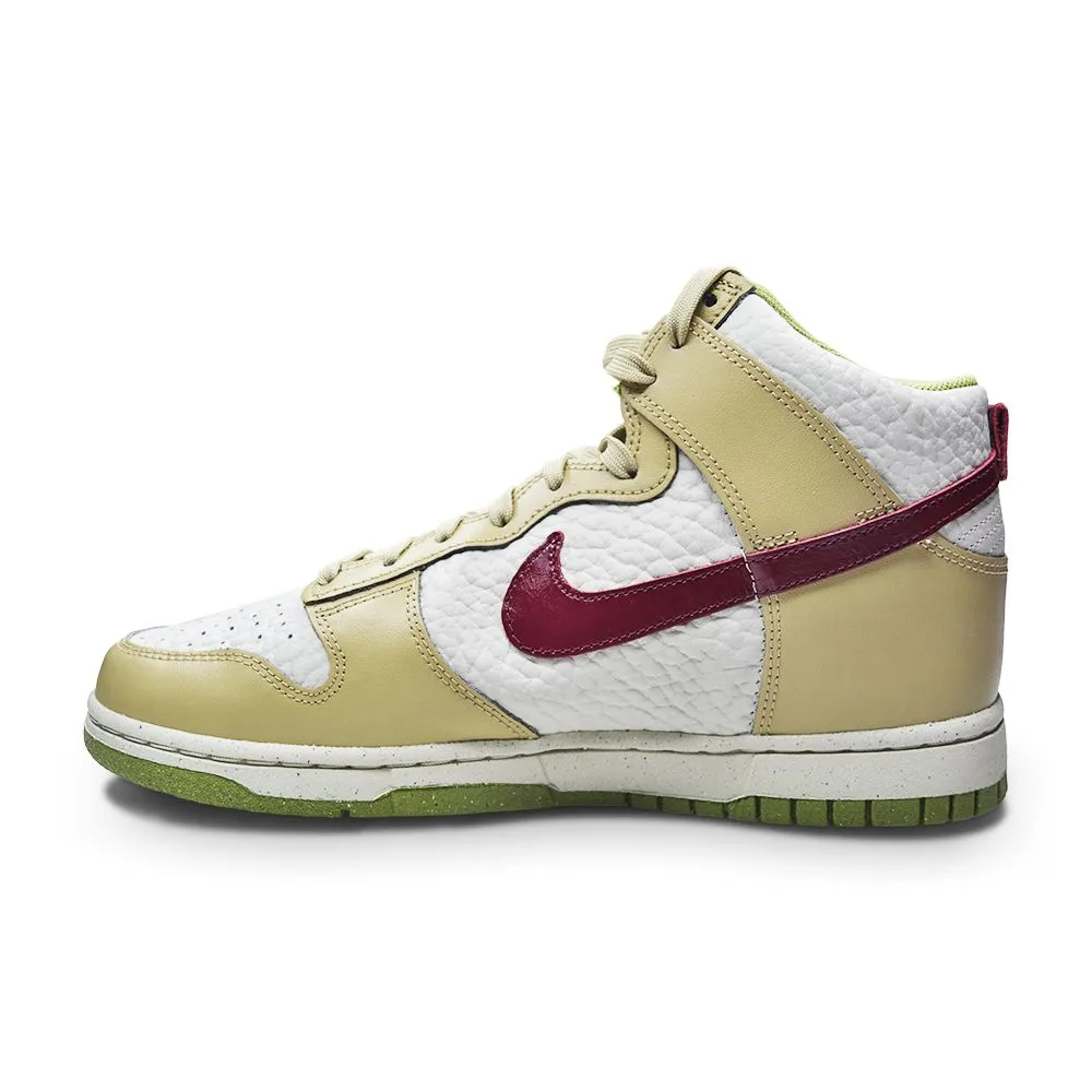 Womens Nike Dunk High - DX8956 001 - Light Bone Dark Beetroot